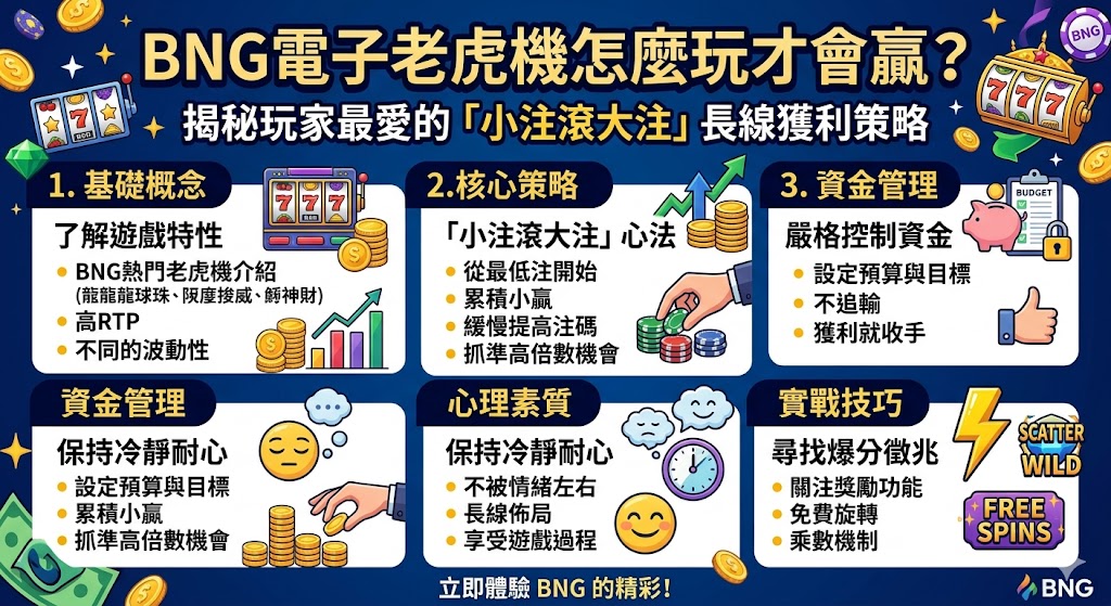 BNG電子老虎機怎麼玩才會贏？揭秘玩家最愛的「小注滾大注」長線獲利策略